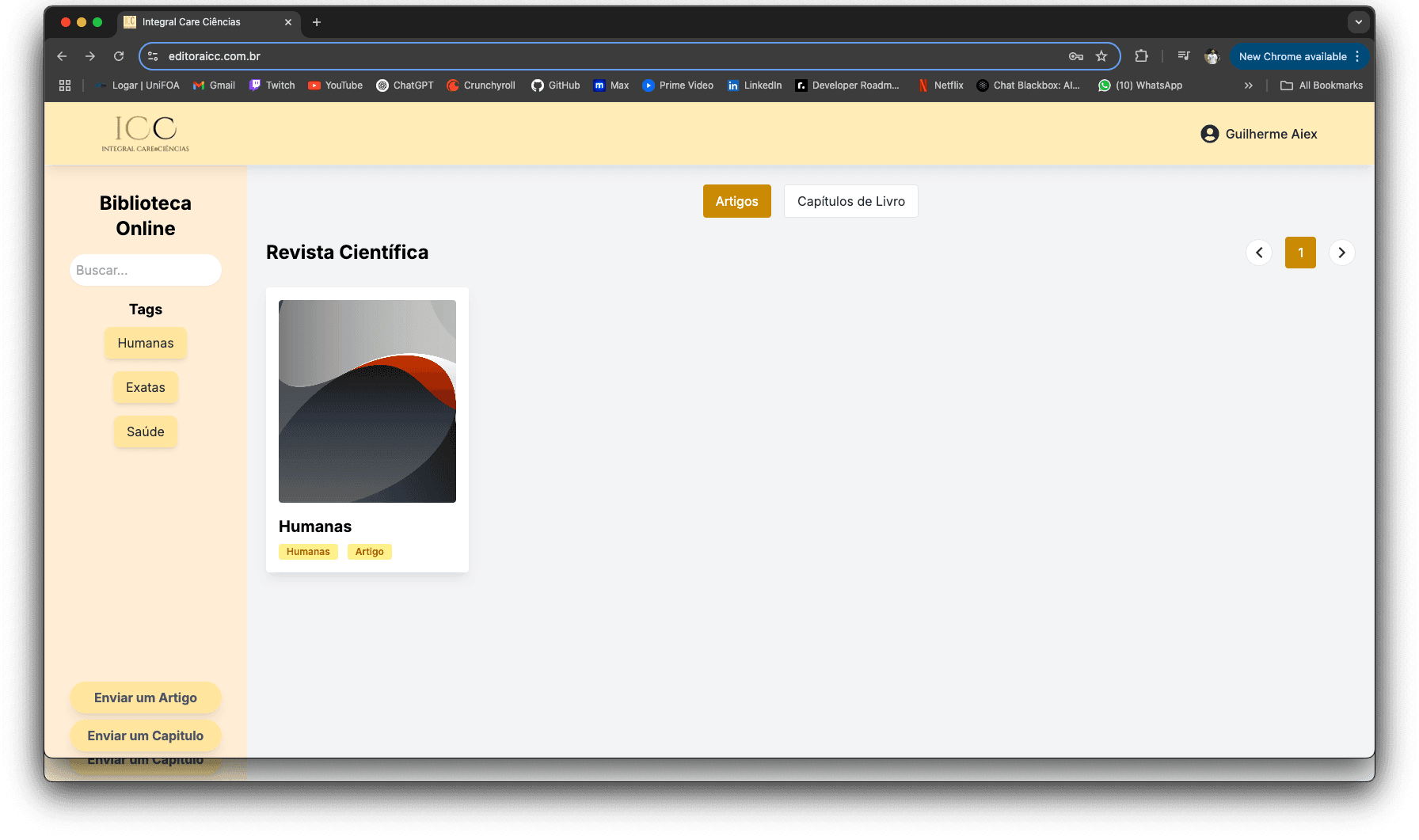Biblioteca online de artigos científicos